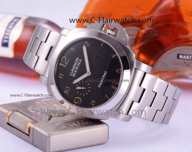 Buy Replica Luminor Marina Panerai SS Black Face Watch